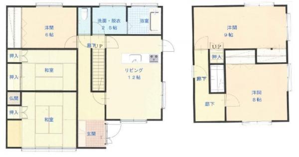Floor plan. 14.8 million yen, 5LDK, Land area 252.95 sq m , Building area 136.74 sq m