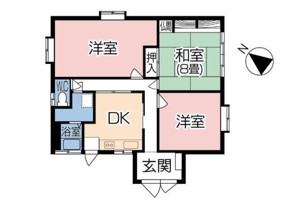 Floor plan. 9.9 million yen, 3DK, Land area 217.33 sq m , Building area 87.68 sq m