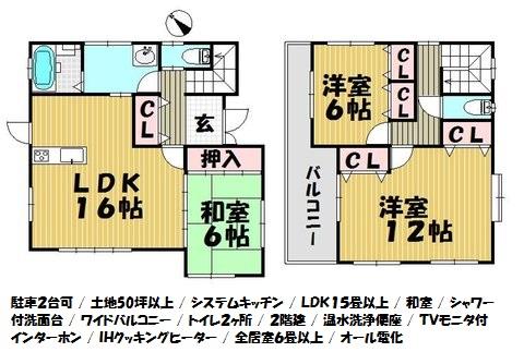 Floor plan. 17.8 million yen, 3LDK, Land area 166.21 sq m , Building area 101.02 sq m