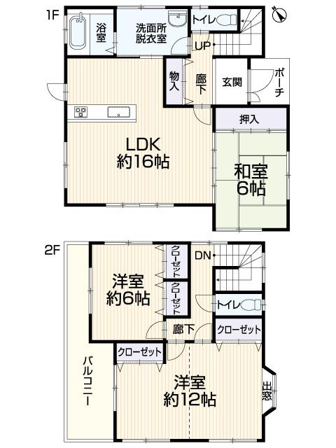 Floor plan. 17.8 million yen, 3LDK, Land area 166.21 sq m , Building area 101.02 sq m