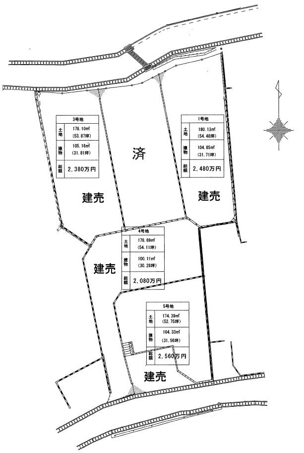 Compartment figure. 20.8 million yen, 4LDK, Land area 178.89 sq m , Building area 101.43 sq m all 5 compartment