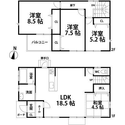 Floor plan. 20.8 million yen, 4LDK, Land area 178.89 sq m , Building area 100.11 sq m floor plan!