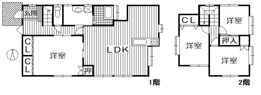 Floor plan. 13.8 million yen, 4LDK, Land area 249.09 sq m , Building area 111.46 sq m