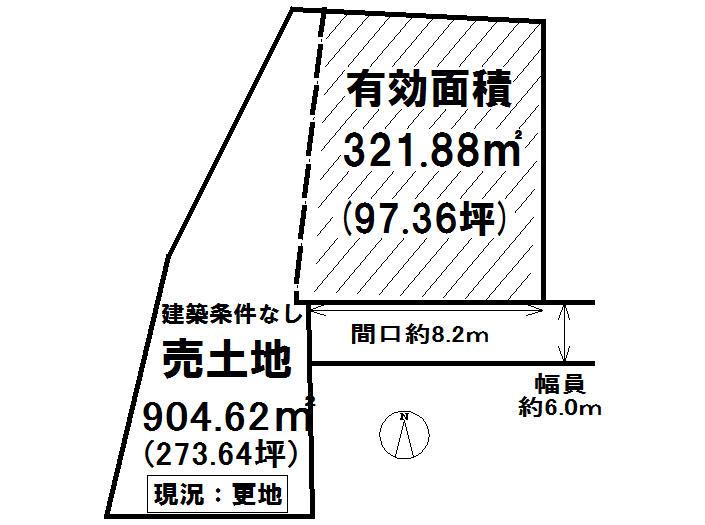 Compartment figure. Land price 9.8 million yen, Land area 904.62 sq m