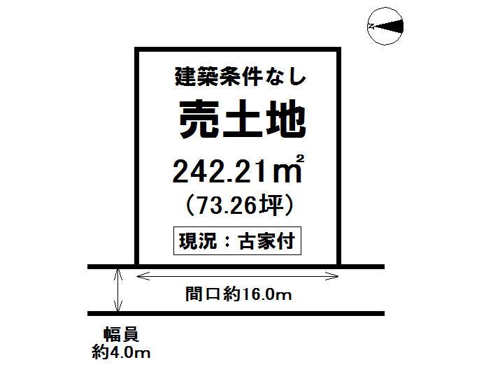Compartment figure. Land price 10.5 million yen, Land area 242.21 sq m