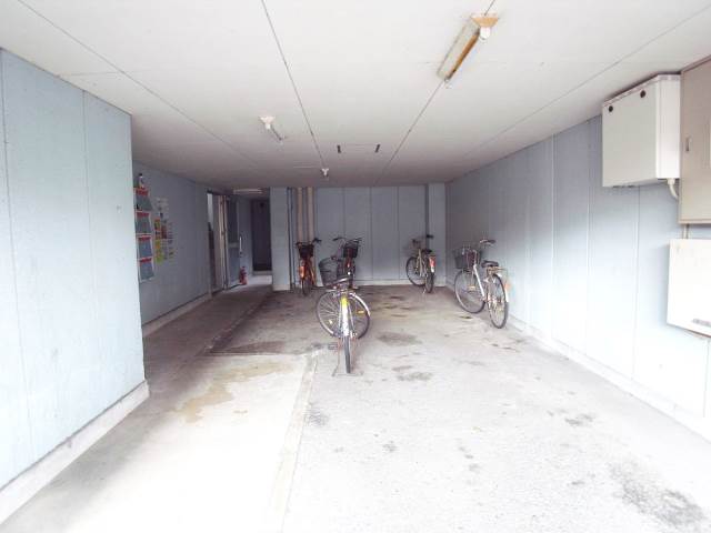 Other common areas. Bicycle parking is here