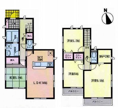 Floor plan. 25,800,000 yen, 4LDK + S (storeroom), Land area 131.41 sq m , Building area 96.38 sq m
