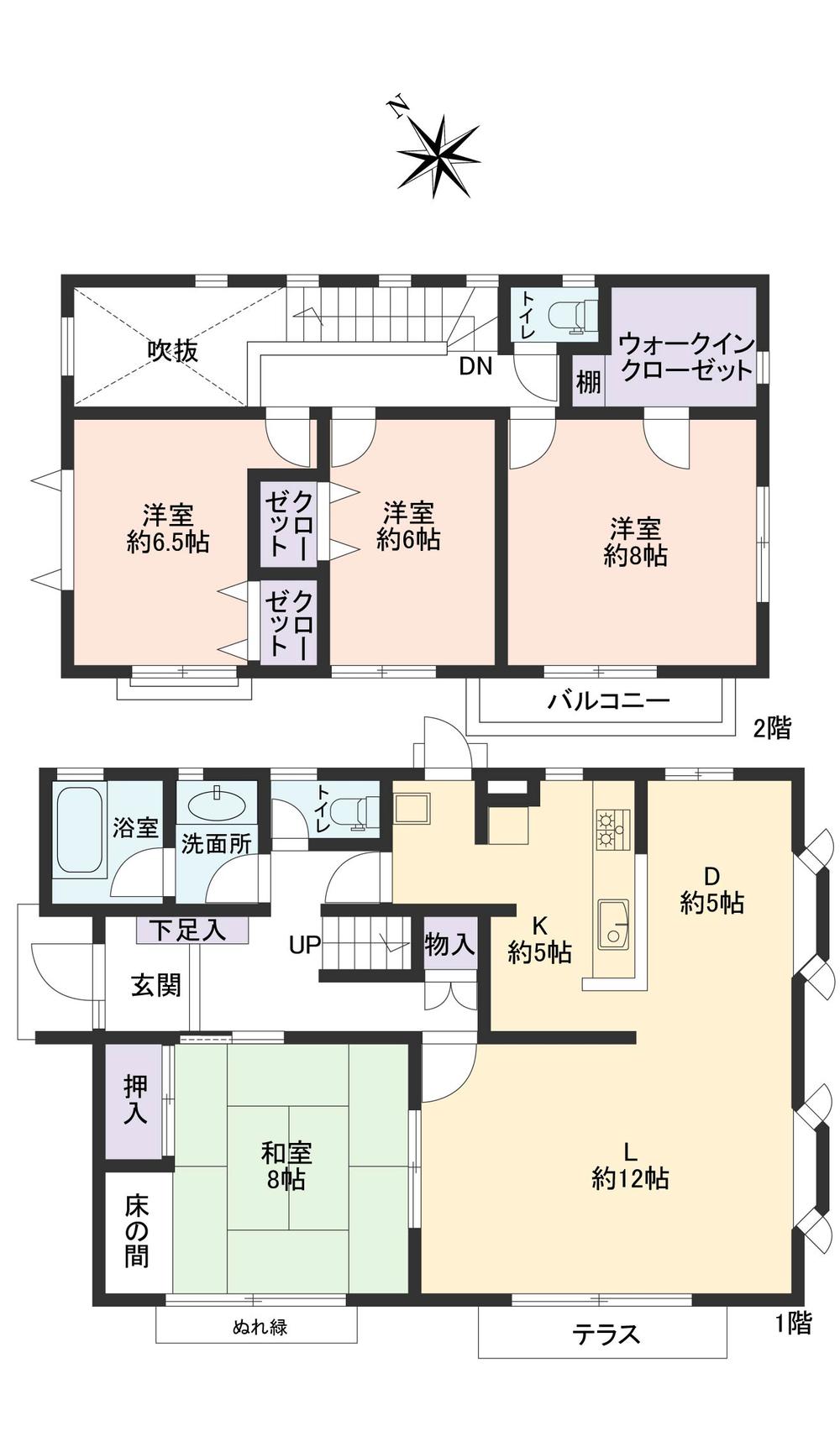 Floor plan. 25,500,000 yen, 4LDK, Land area 228.19 sq m , Building area 123.79 sq m