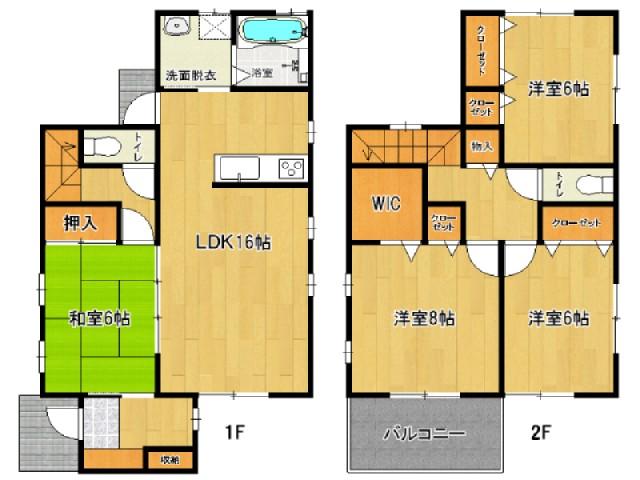 Floor plan. 29,800,000 yen, 4LDK, Land area 139 sq m , Building area 105.99 sq m easy-to-use floor plan!