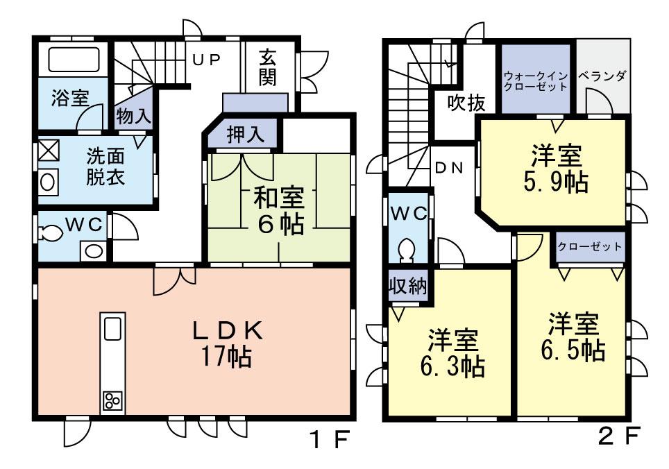 Floor plan. 23.8 million yen, 4LDK + S (storeroom), Land area 215.63 sq m , Building area 116.34 sq m