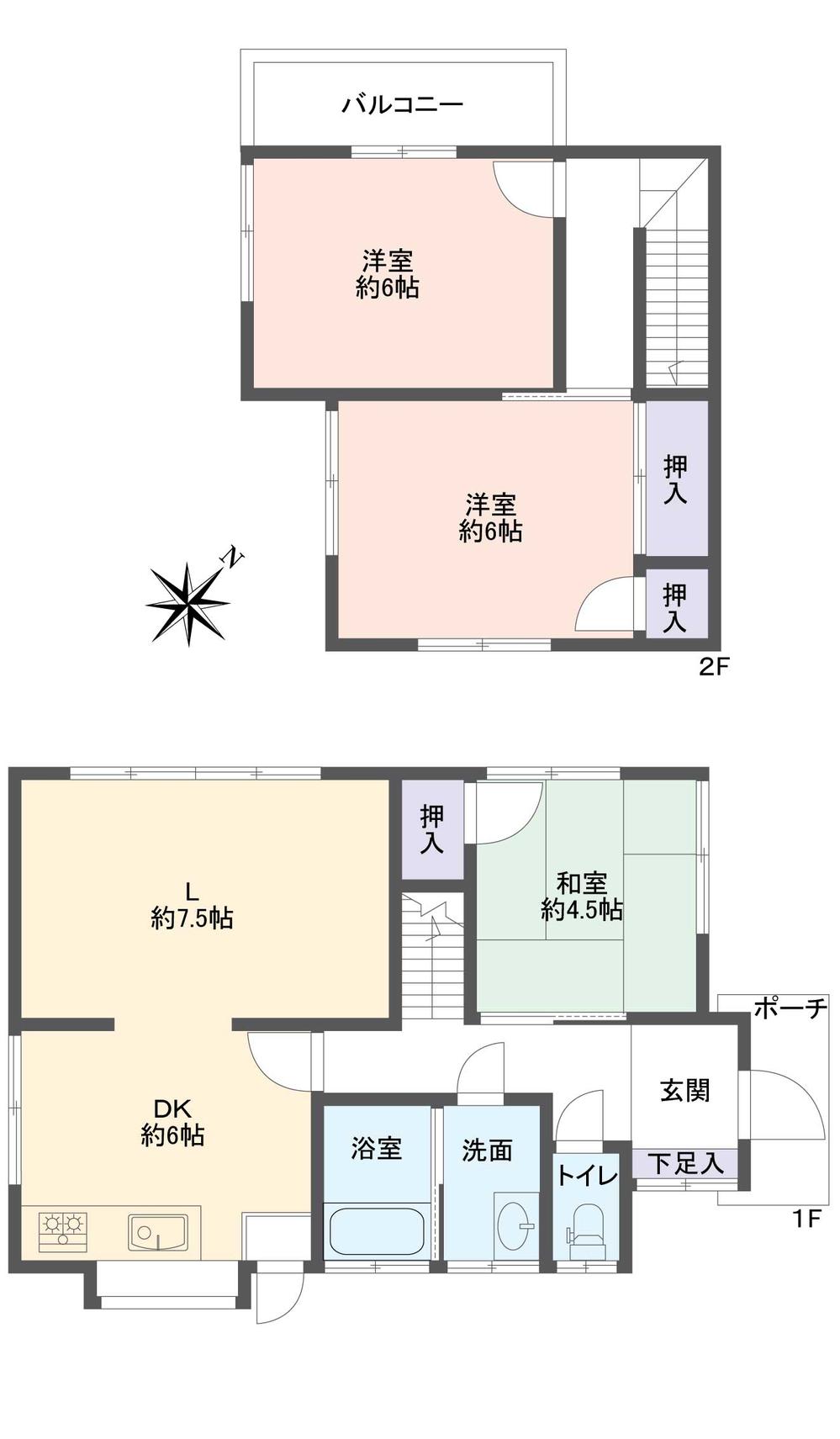 Floor plan. 12 million yen, 3LDK, Land area 173.47 sq m , Building area 72.03 sq m