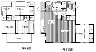 Floor plan. 12.8 million yen, 4LDK + S (storeroom), Land area 188.13 sq m , Building area 109.16 sq m 4SLDK + is taken between the garage
