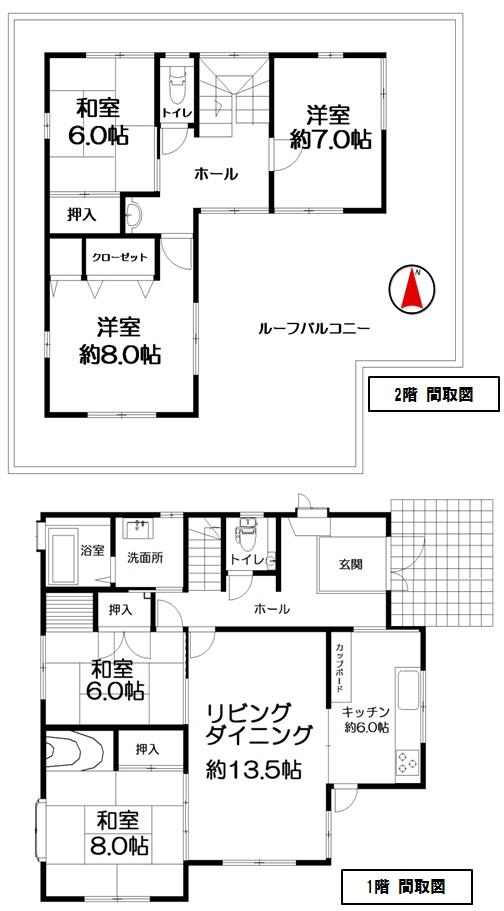 Floor plan. 32,800,000 yen, 5LDK, Land area 249.71 sq m , Building area 148.81 sq m