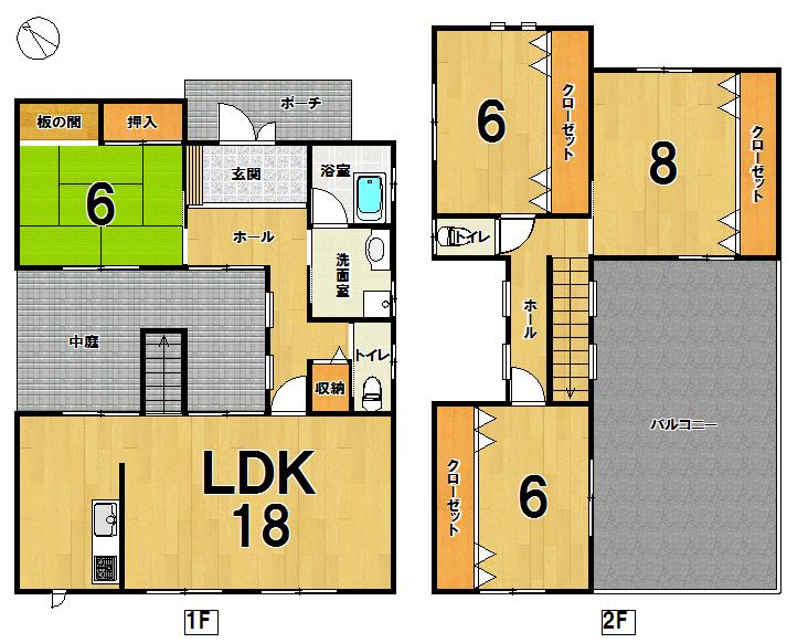 Floor plan. 32 million yen, 4LDK, Land area 198.76 sq m , Building area 114.27 sq m