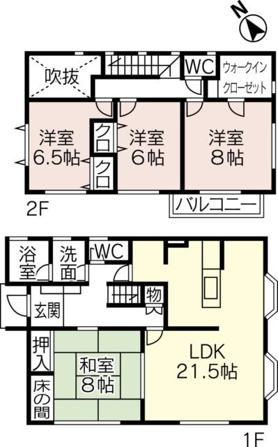 Floor plan. 26,900,000 yen, 4LDK, Land area 228.19 sq m , Building area 123.79 sq m
