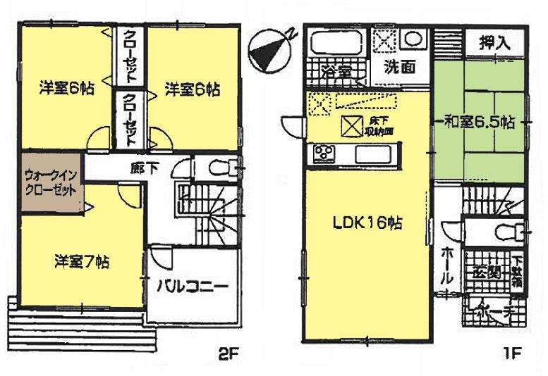 Floor plan. 24,800,000 yen, 4LDK, Land area 156.03 sq m , Building area 99.22 sq m 4LDK + WIC