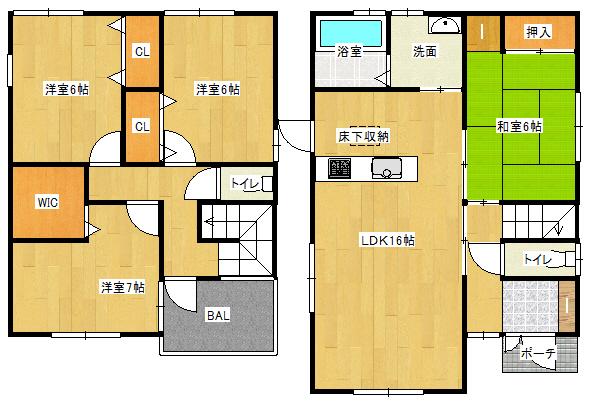 Floor plan. 24,800,000 yen, 4LDK, Land area 156.03 sq m , Building area 98.22 sq m