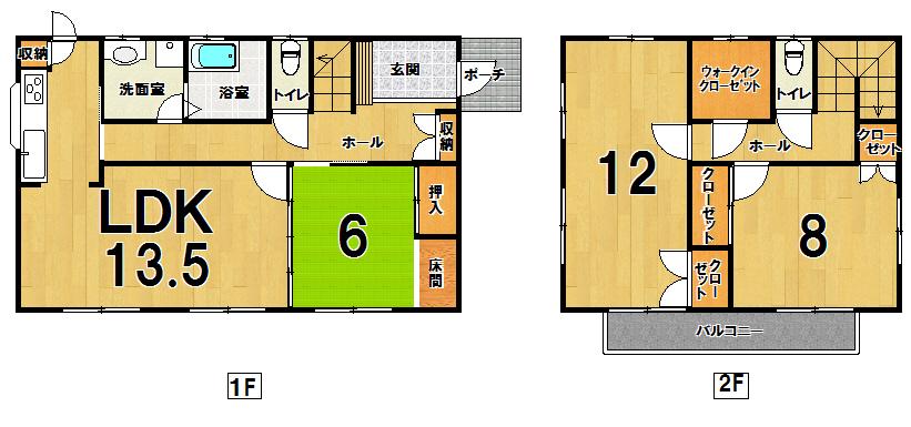Floor plan. 21,800,000 yen, 3LDK, Land area 246.11 sq m , Building area 121.14 sq m