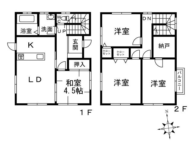 Floor plan. 14.9 million yen, 4LDK + S (storeroom), Land area 271.56 sq m , Building area 102.6 sq m