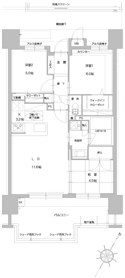 Floor: 3LDK, occupied area: 68.74 sq m, Price: 20.1 million yen