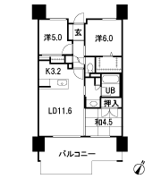 Floor: 3LDK, occupied area: 68.74 sq m, Price: 20.1 million yen