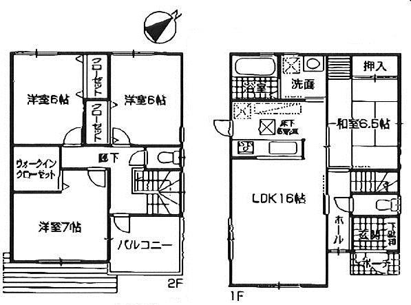 Floor plan. (Building 2), Price 24,800,000 yen, 4LDK, Land area 156.03 sq m , Building area 99.22 sq m