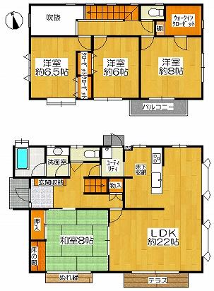 Floor plan. 25,500,000 yen, 4LDK, Land area 228.19 sq m , Building area 123.79 sq m