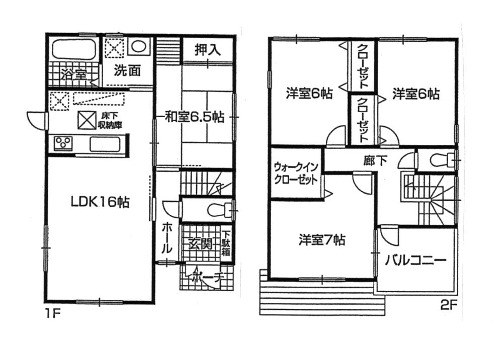 Floor plan. 24,800,000 yen, 4LDK + S (storeroom), Land area 156.03 sq m , Building area 99.22 sq m