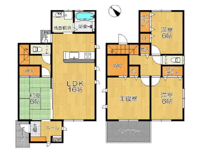 Floor plan. 29,800,000 yen, 4LDK+S, Land area 139 sq m , It is a building area of ​​105.99 sq m easy-to-use floor plan