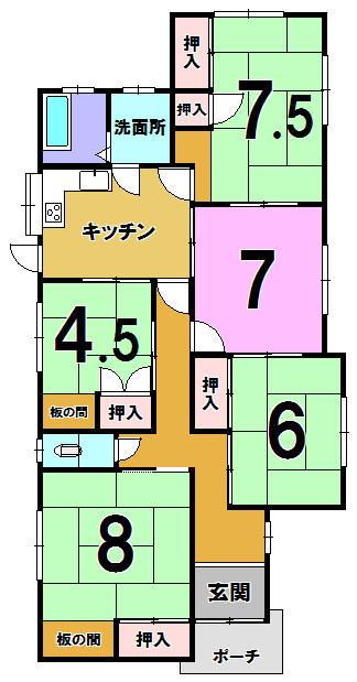 Floor plan. 15 million yen, 5DK, Land area 196.48 sq m , Building area 94.81 sq m site (November 2013) Shooting