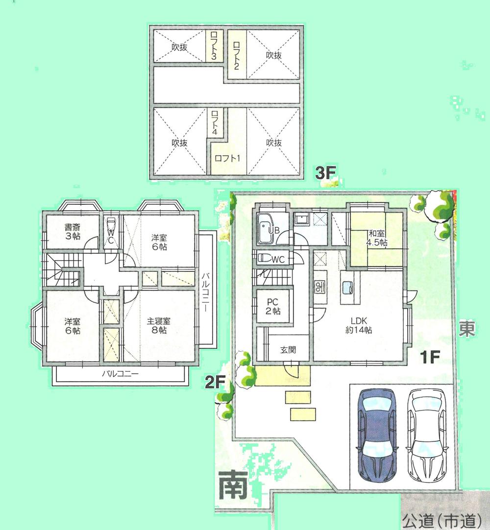 Floor plan. 28.8 million yen, 4LDK + S (storeroom), Land area 133 sq m , Building area 127.5 sq m floor plan