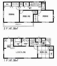 Floor plan. 22,800,000 yen, 4LDK, Land area 148.98 sq m , Building area 94.76 sq m   ◆  ◆ Your family spacious living room that everyone is comfortable and welcoming ☆