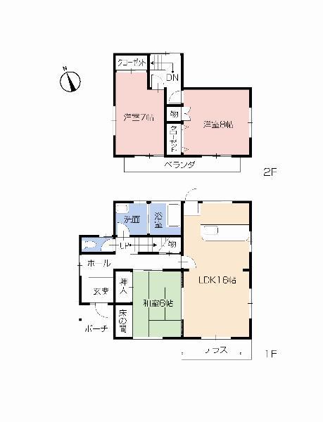 Floor plan. 16.8 million yen, 3LDK, Land area 197.78 sq m , Building area 101.08 sq m