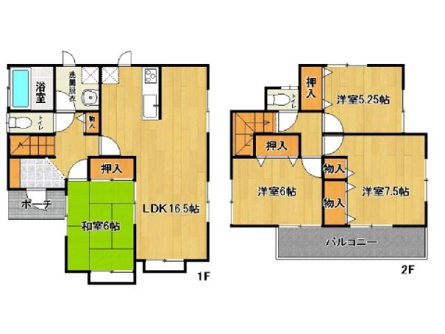 Floor plan. 24,800,000 yen, 4LDK, Land area 119.83 sq m , Building area 96.47 sq m