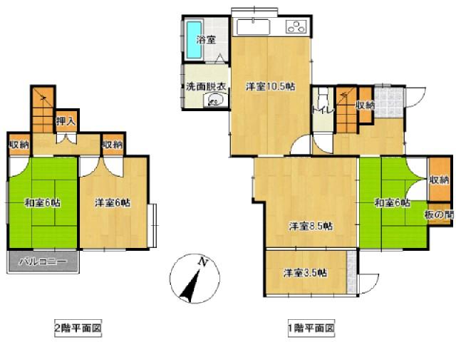 Floor plan. 9.5 million yen, 4LDK+S, Land area 169 sq m , Building area 82.22 sq m 4SLDK