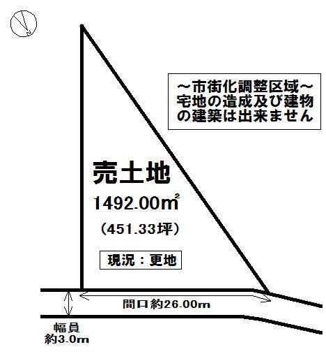 Compartment figure. Land price 22,550,000 yen, Land area 1492 sq m local land photo