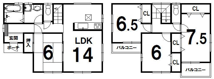 Floor plan. 23,980,000 yen, 4LDK, Land area 148.93 sq m , Building area 99.36 sq m