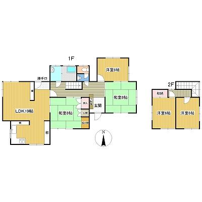 Floor plan. 17 million yen, 5LDK, Land area 269.85 sq m , Building area 134.58 sq m