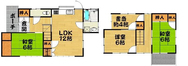 Floor plan. 11.9 million yen, 4LDK, Land area 149.68 sq m , Building area 102.3 sq m