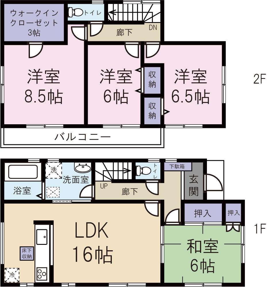 Floor plan. 23,980,000 yen, 4LDK, Land area 187 sq m , Building area 105.99 sq m Mato