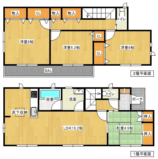 Floor plan. 22,800,000 yen, 4LDK, Land area 148.98 sq m , Building area 94.76 sq m
