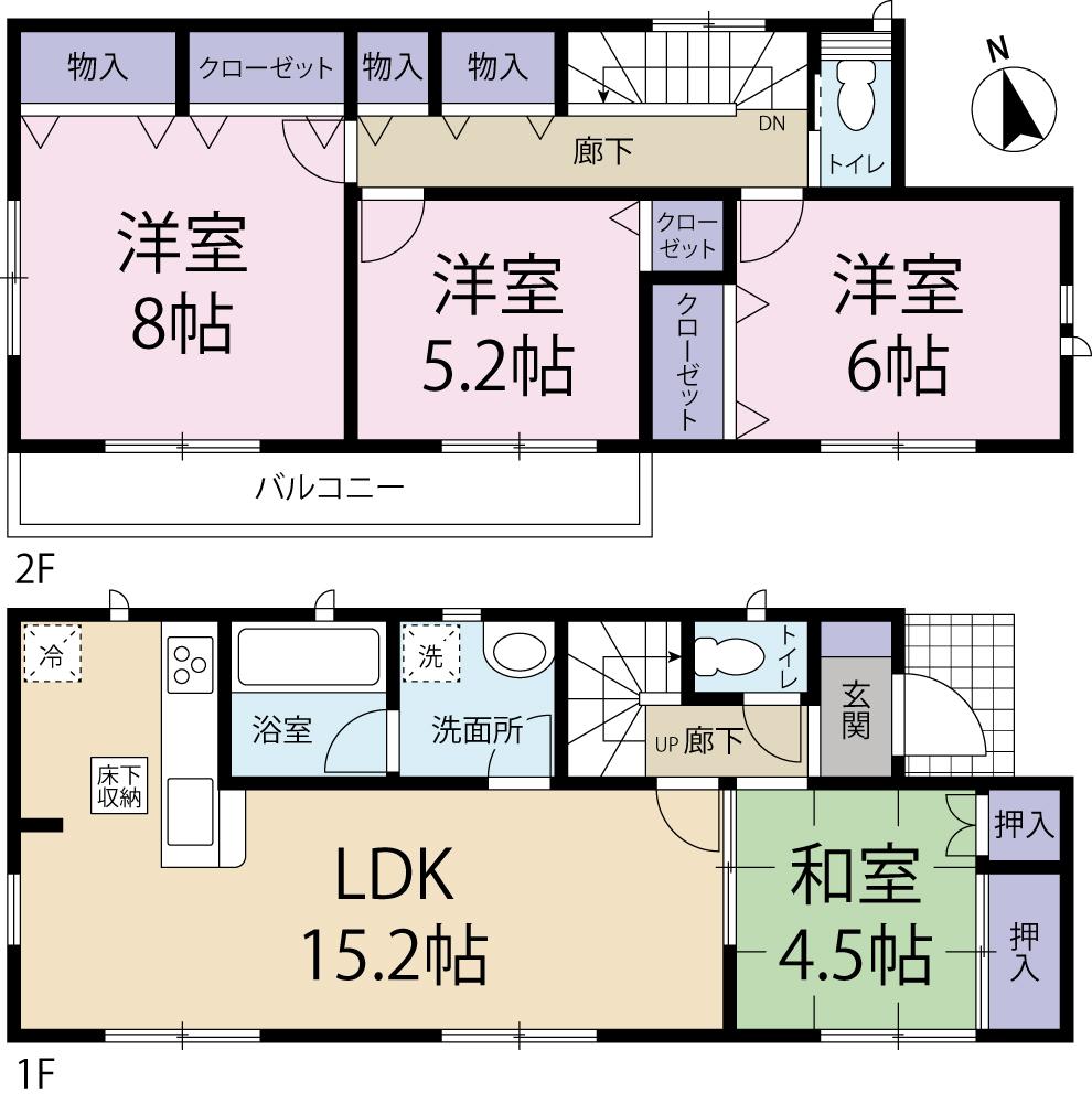 Floor plan. 22,800,000 yen, 4LDK, Land area 148.98 sq m , Building area 94.76 sq m Mato