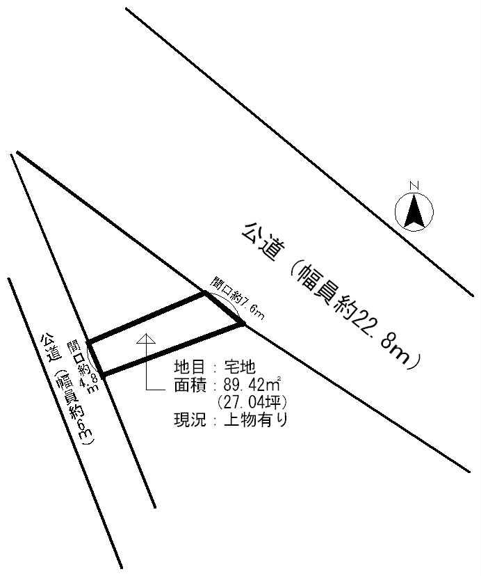 Compartment figure. Land price 48 million yen, Land area 89.42 sq m