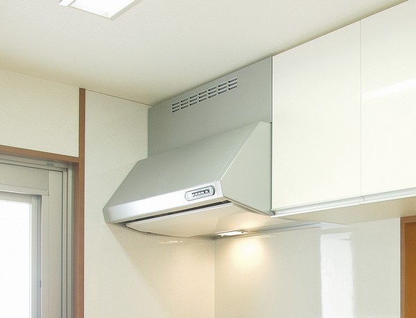 Kitchen.  [Range food] Stylish range hood, By enamel rectifying effect, Collecting power-up. Also easy to clean (same specifications)