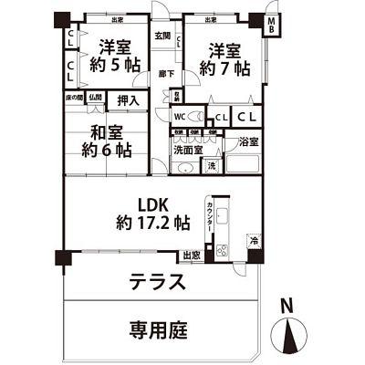Floor plan. 3LDK, Price 32,800,000 yen, Occupied area 81.67 sq m Floor