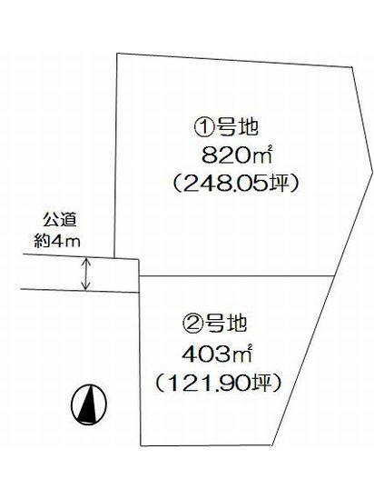 Compartment figure. Land price 6.09 million yen, Land area 403 sq m