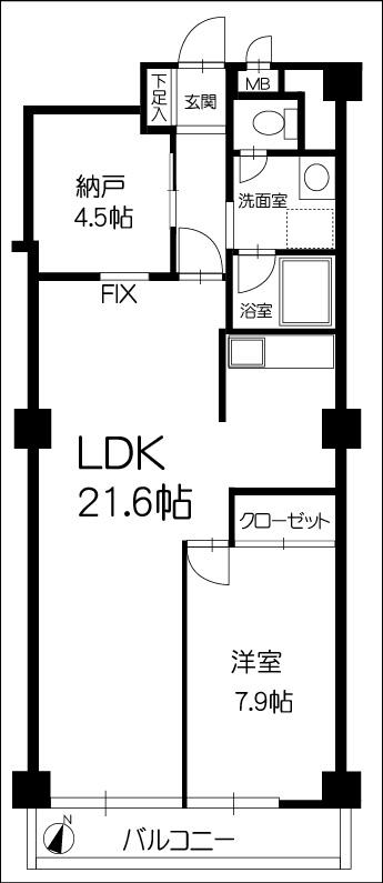 Floor plan. 1LDK + S (storeroom), Price 11.8 million yen, Occupied area 67.87 sq m , Balcony area 6.26 sq m