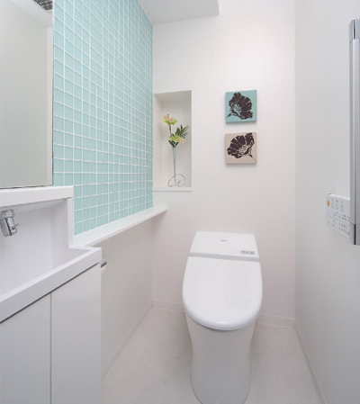 Toilet.  [Restroom] Precisely because it places you use every day, Pursuing the ease of care. Since the cleaning is easy, You can always keep a clean space.