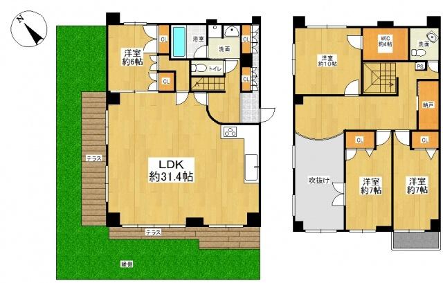 Floor plan. 4LDK, Price 65 million yen, Occupied area is 160 sq m maisonette ☆