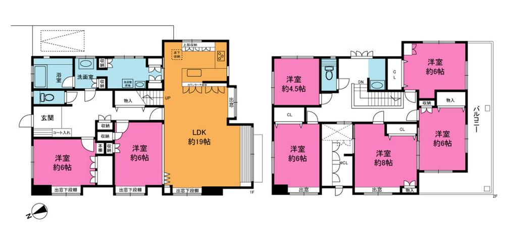 Floor plan. 72,800,000 yen, 7LDK + S (storeroom), Land area 231.4 sq m , Building area 172.99 sq m